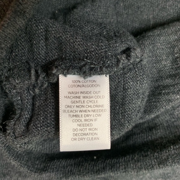 LOFT “You’re Welcome”Dark Gray Sweater Long Sleeve - Picture 7 of 7